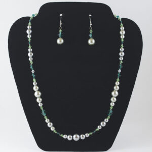 Glass Pearl Bead Necklace Set